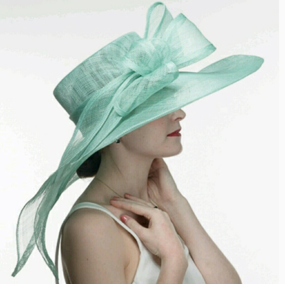 mint green church hat